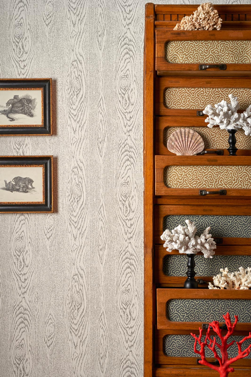 Tapete Wood Grain - Black/ White