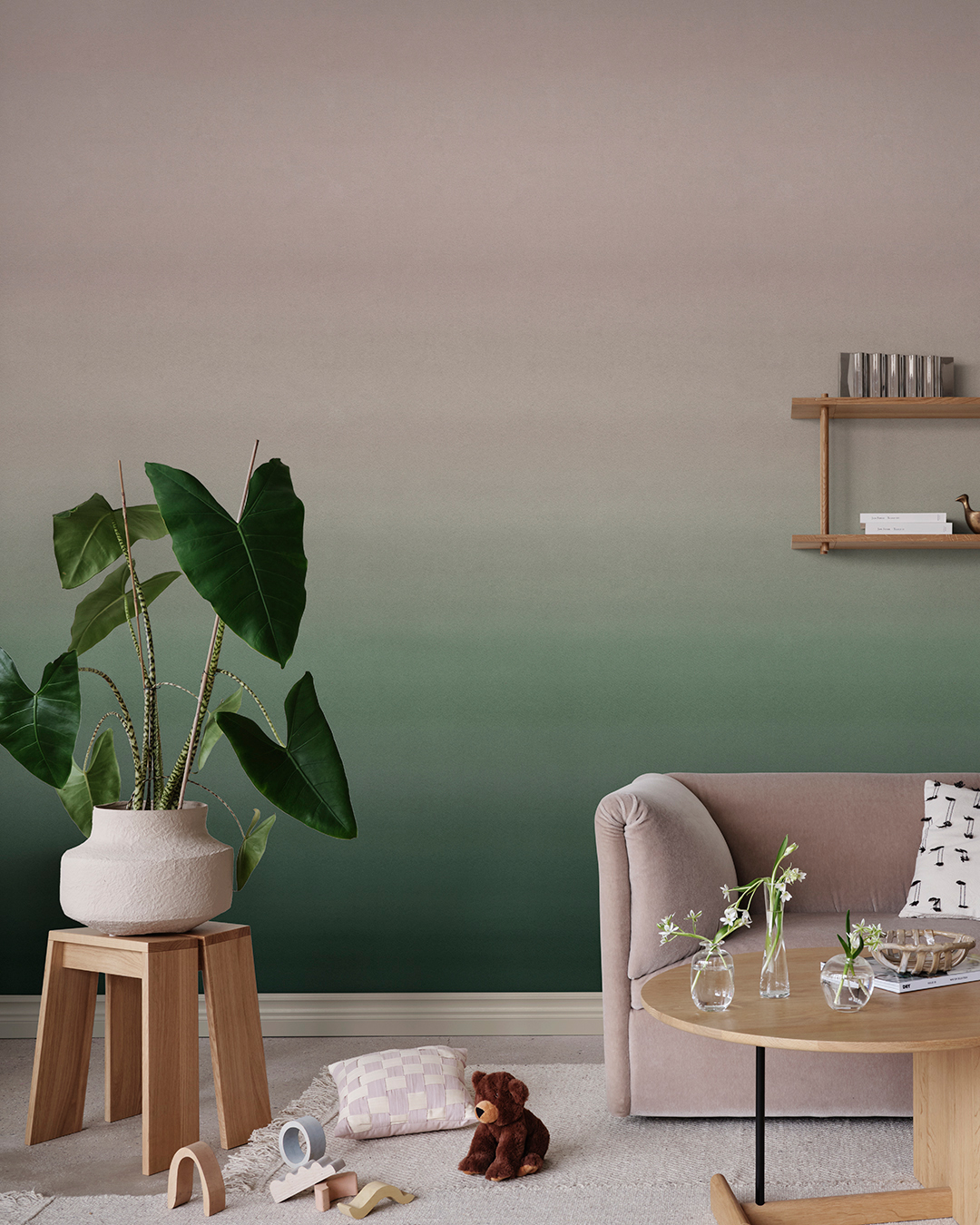 Wandbild Skymning - green