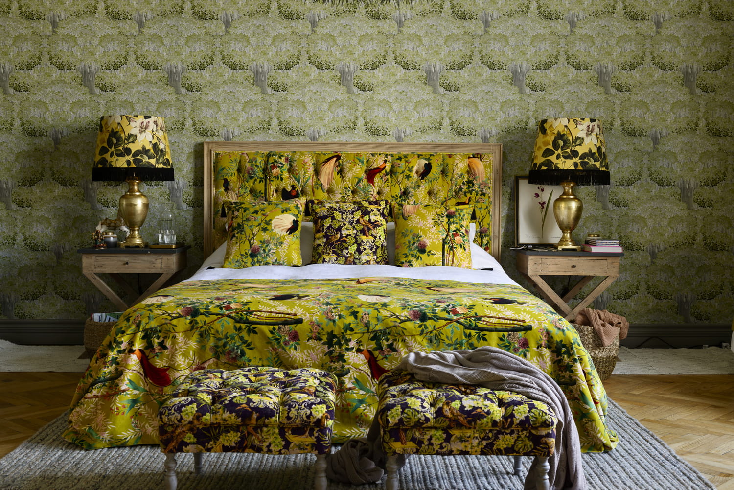 Stoff La Voliere - Velvet - FB00028