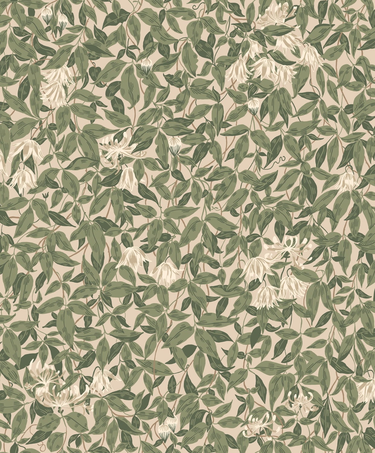 Papier peint Linnea - Forest Green