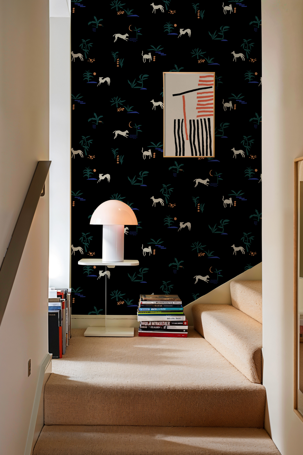 Tapete Prehistoric Creatures - Black
