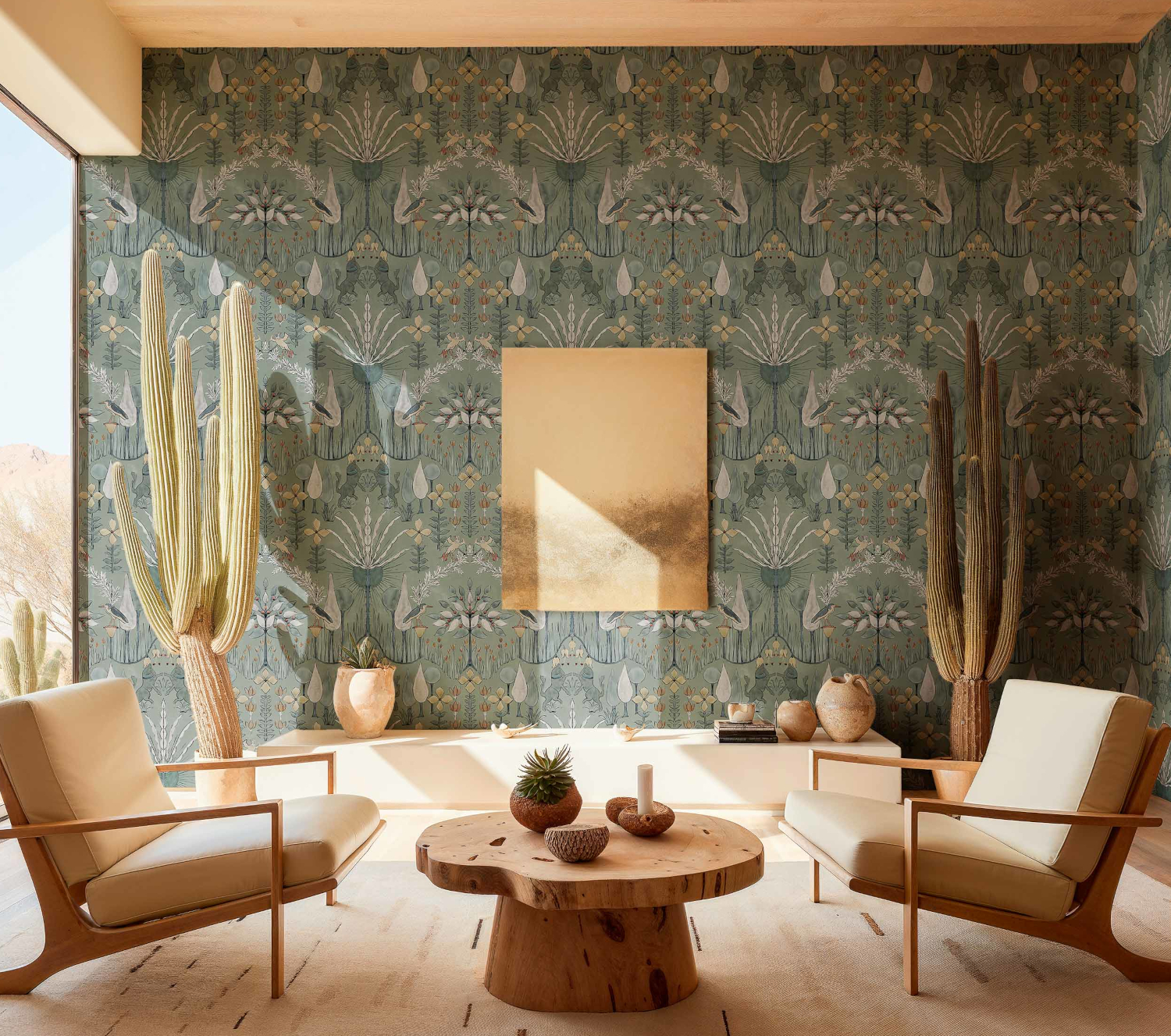 Tapete Oasis Villa - Celadon