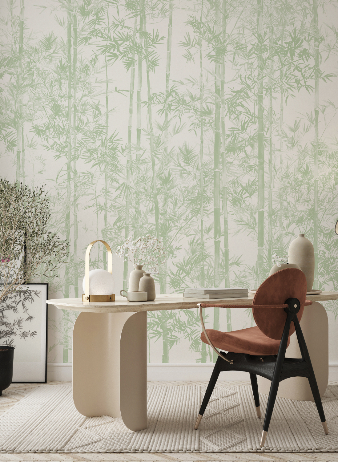 Wandbild Bamboo Green