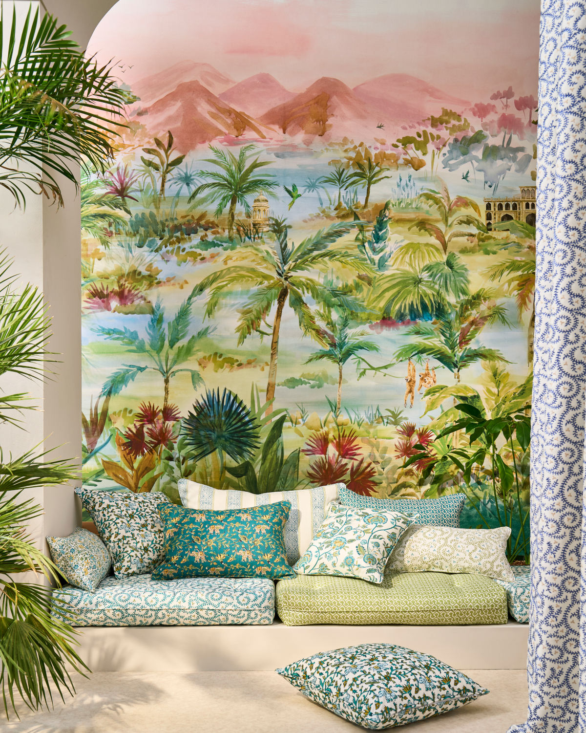 Wandbild Kerala - Teal