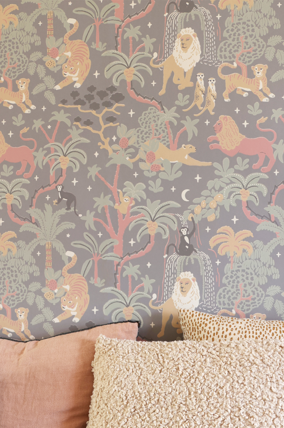Tapete Jungle Glow - Twilight Grey