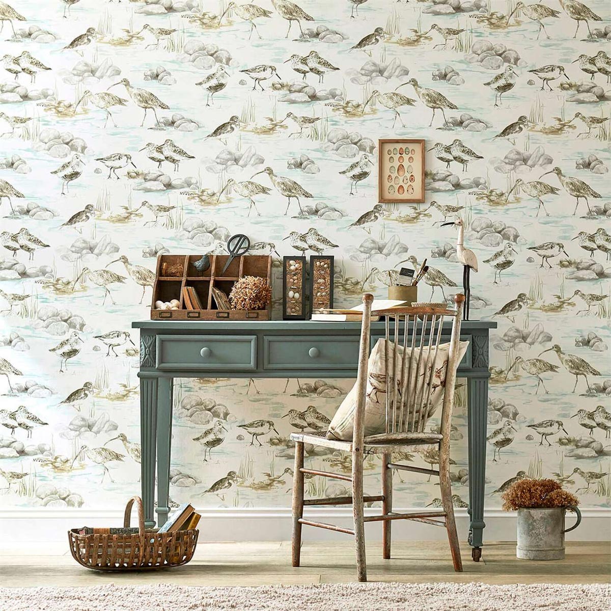 Tapete Estuary Birds - Mist/ Ivory