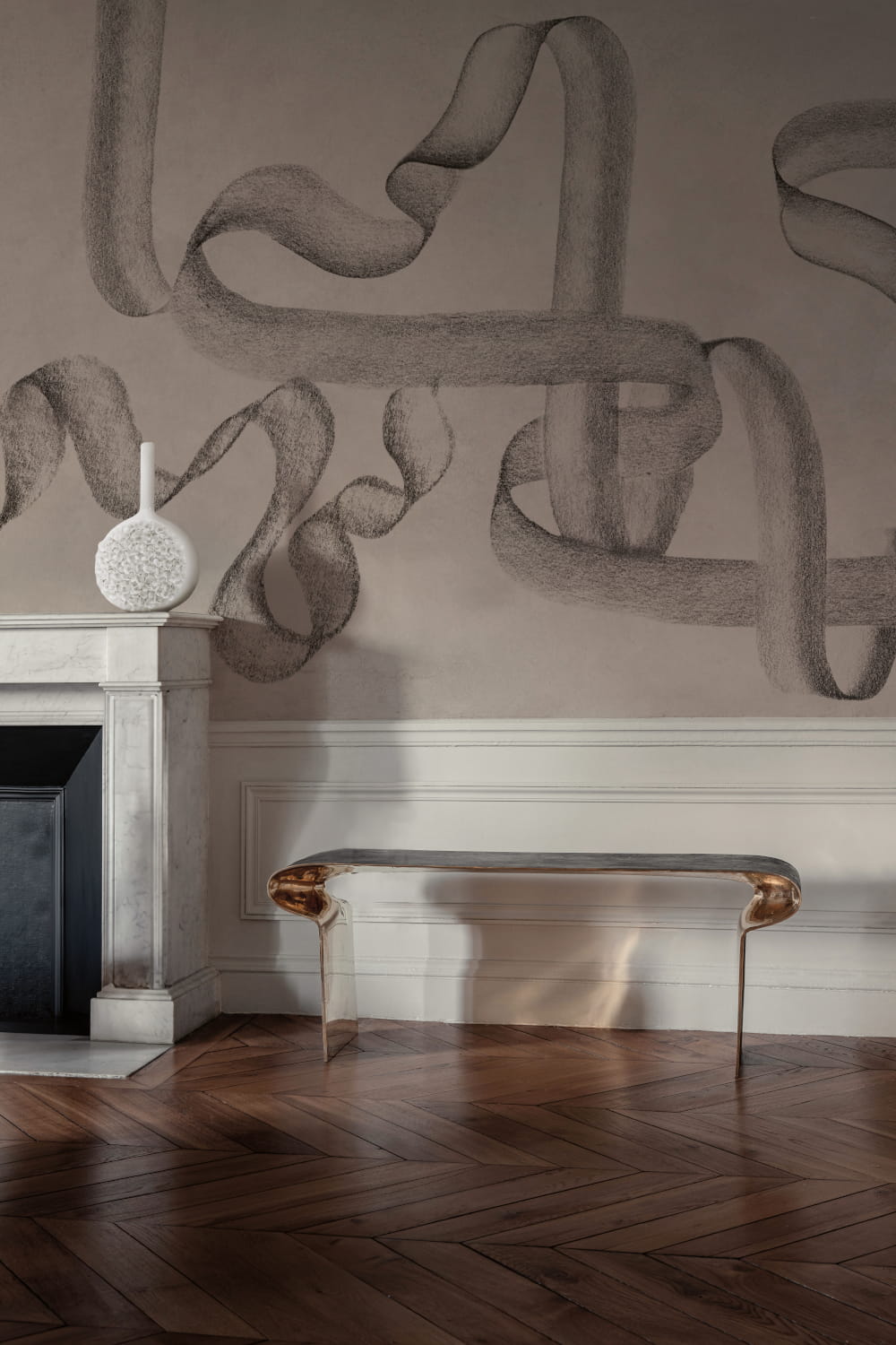 Wandbild Ribbon - Stone