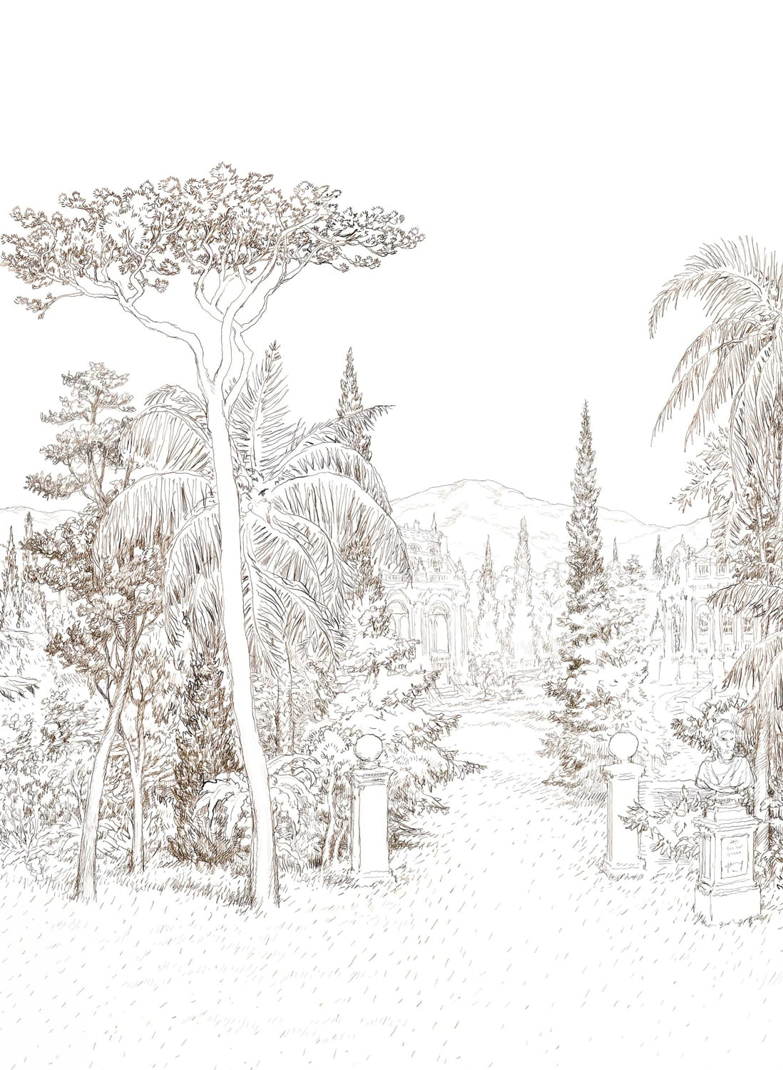 Mural Jardin Baroque - Panel A