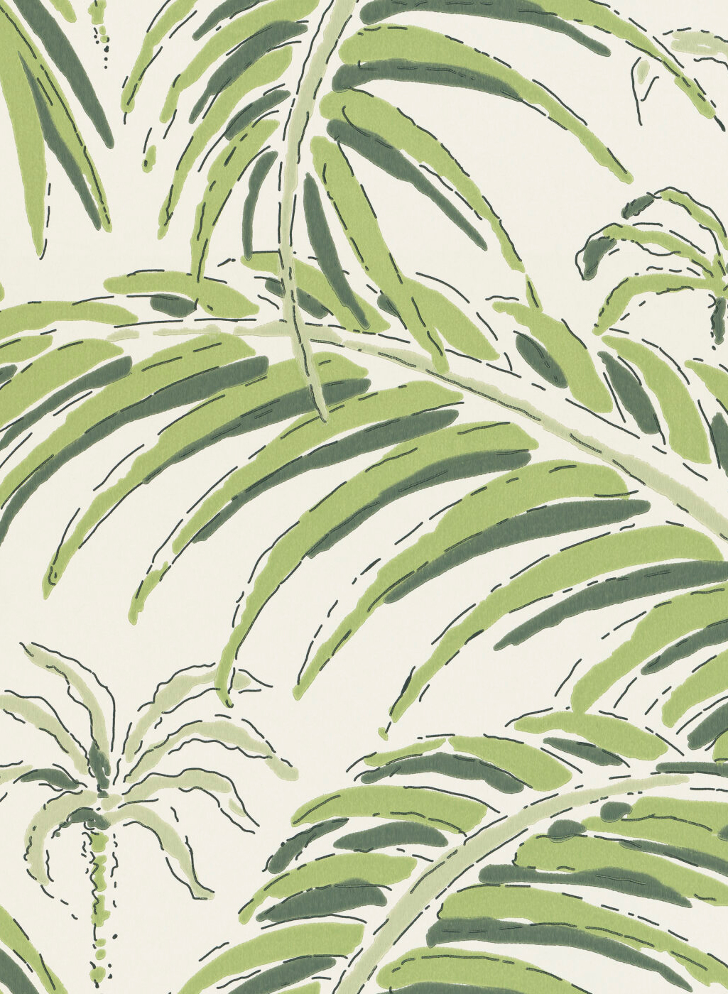 Tapete Palm House - Morning Green
