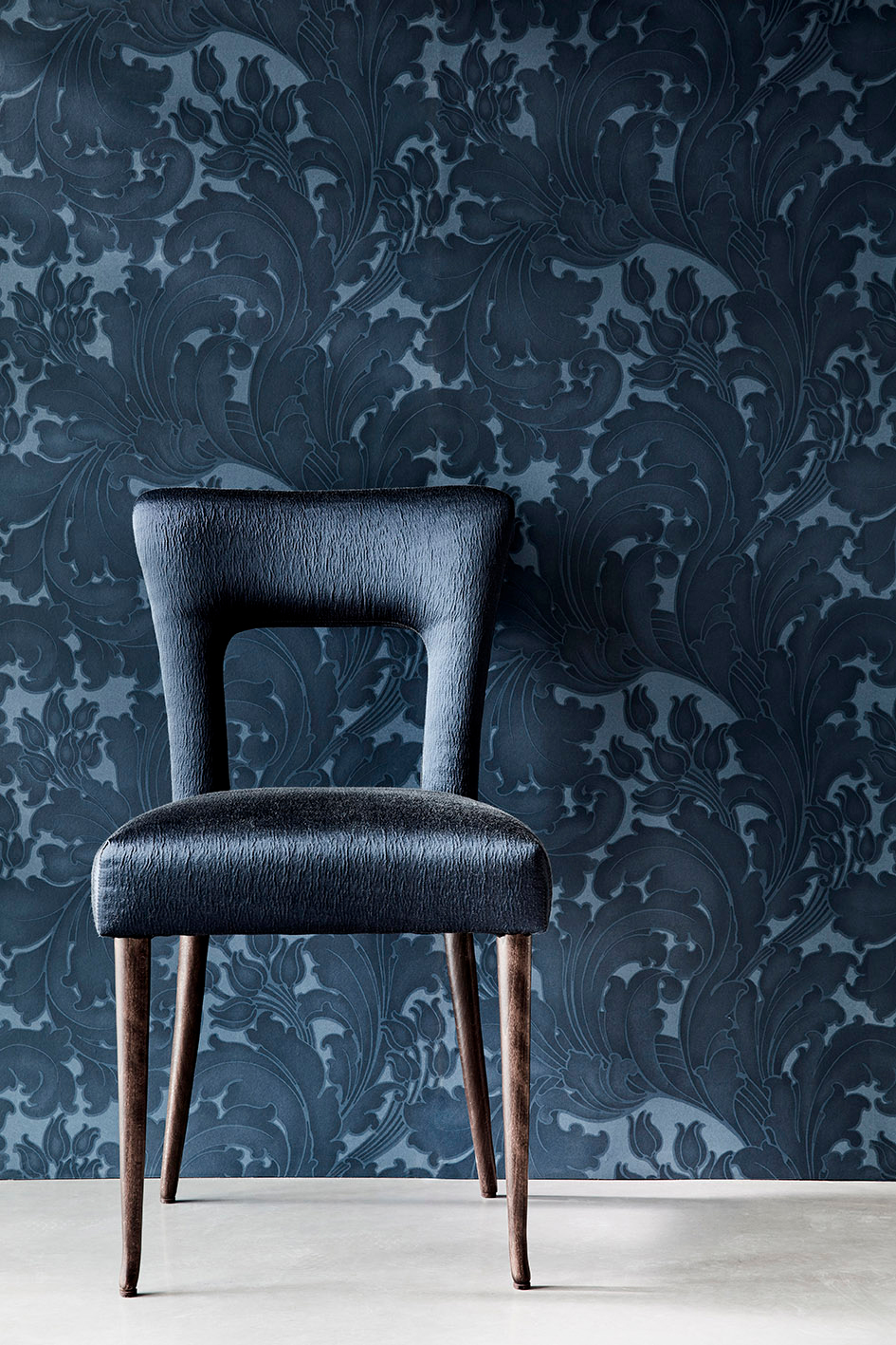 Tapete Tulip - Blue/  Black