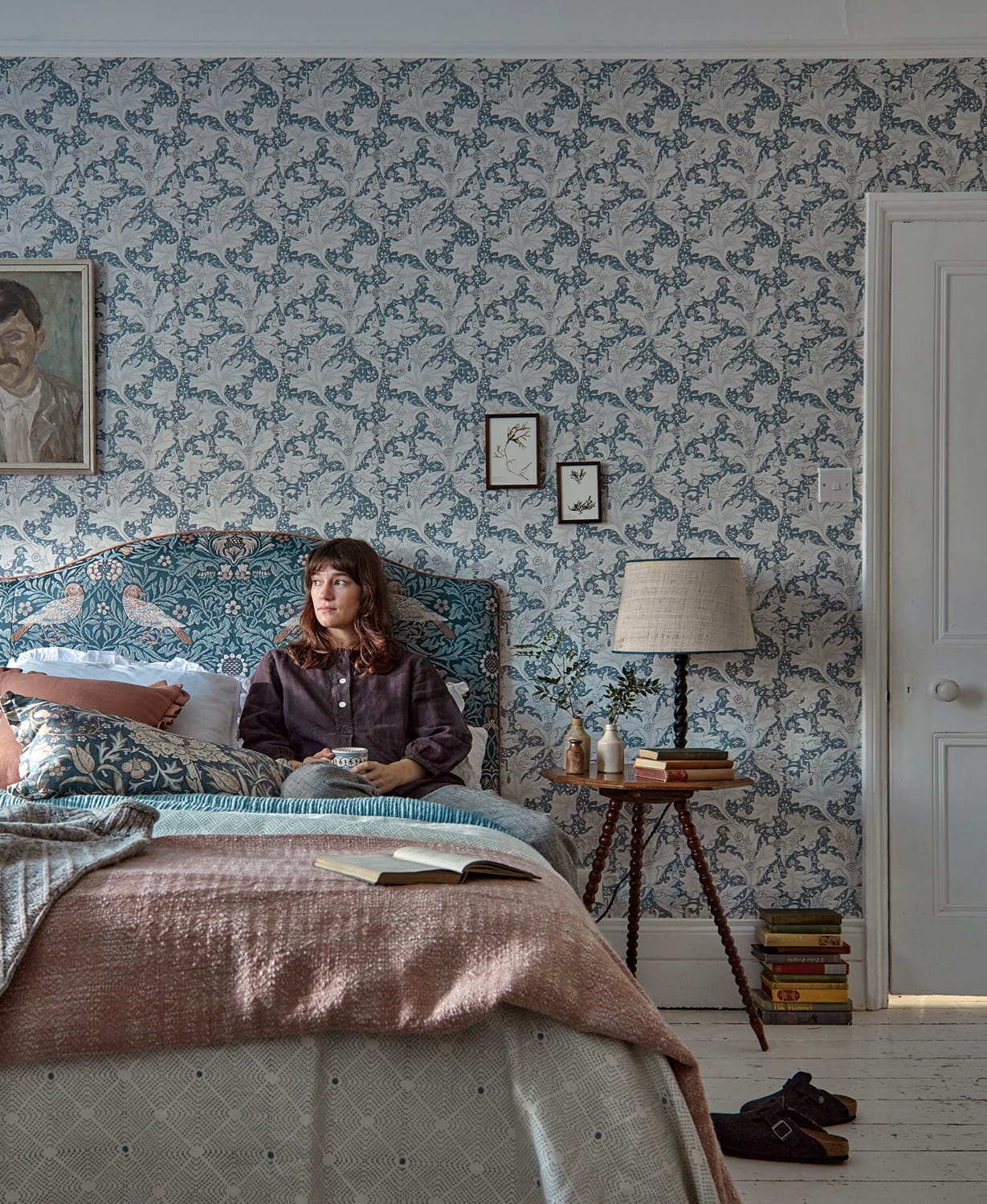 Tapete Wallflower - Woad Blue