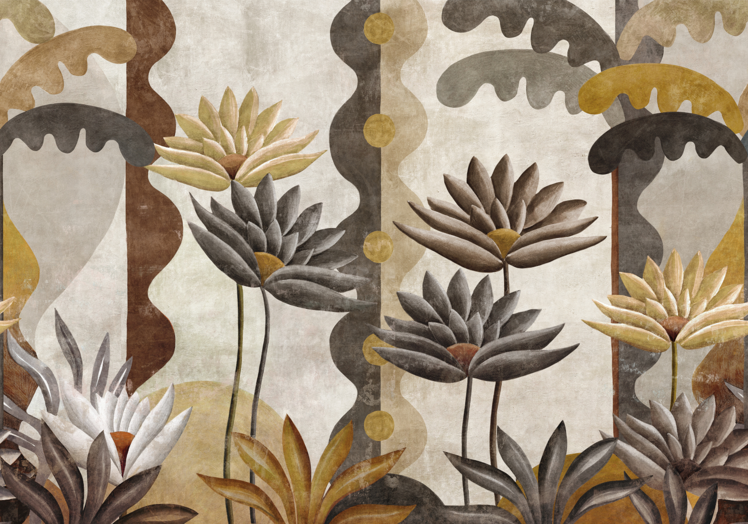 Wandbild Ágaves - Carbon