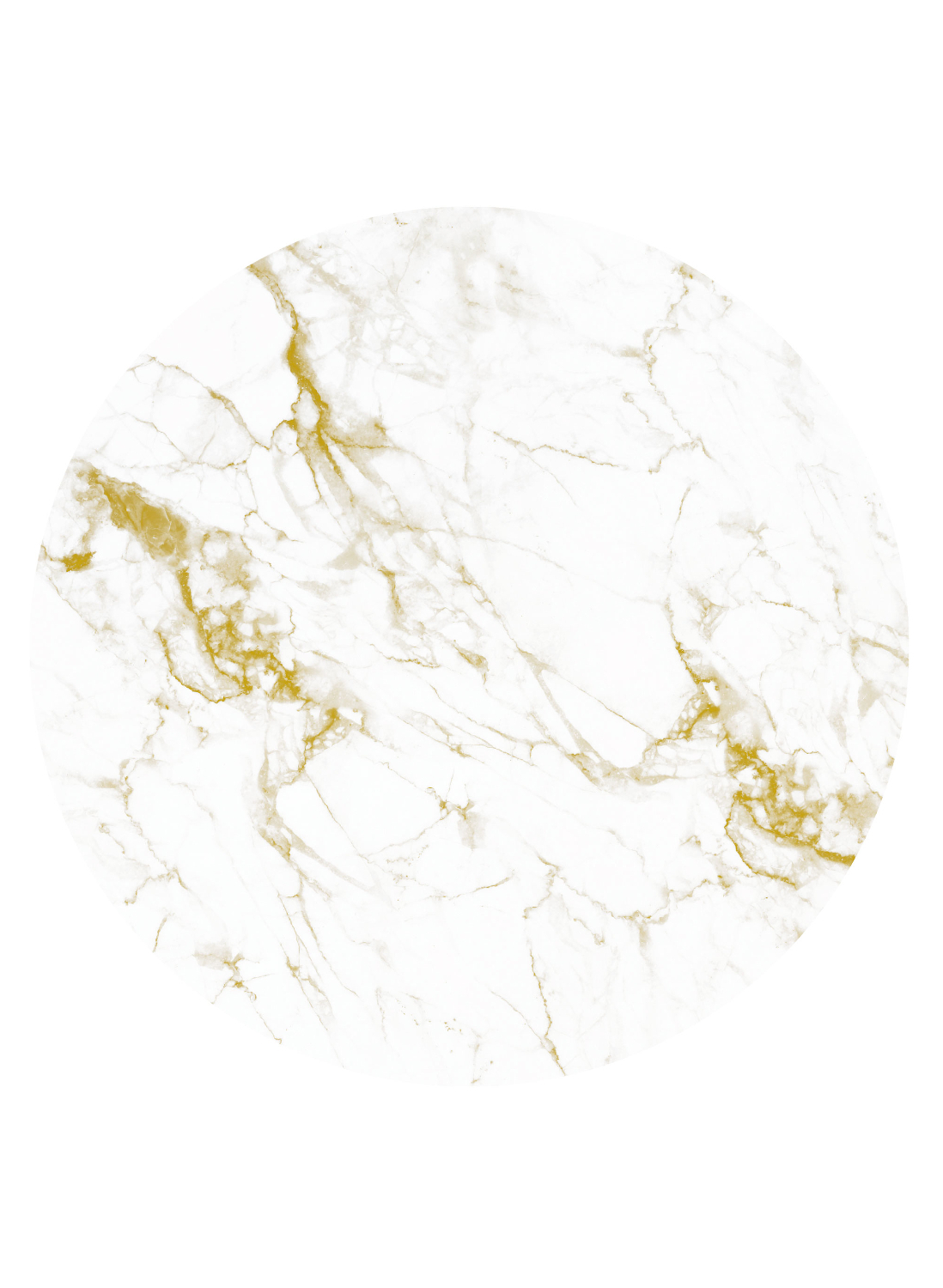 Wandbild Marble 5 Circle - Multicolor - Ø 1,425m