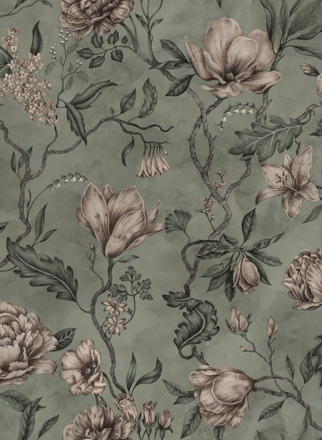 Wandbild Belinda - Garden Green
