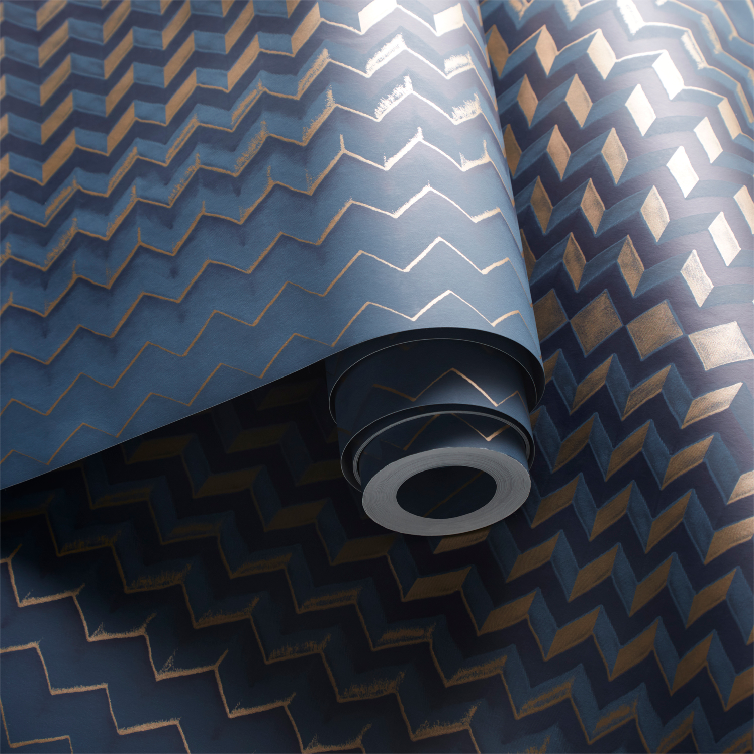 Tapete Fragment - Midnight/ Copper