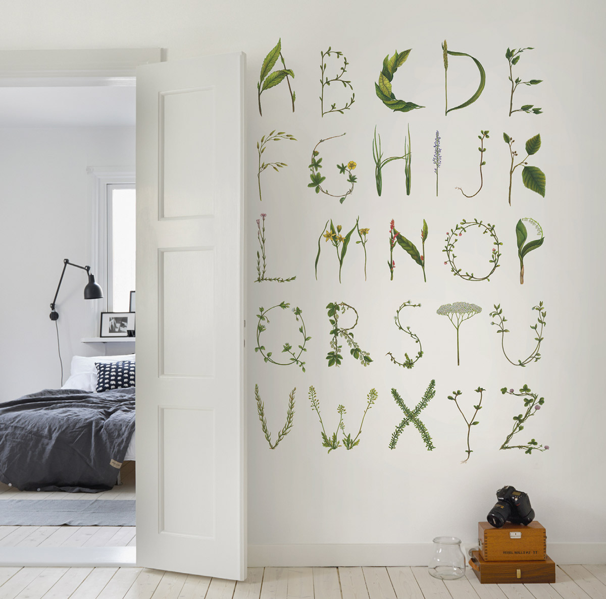 Wandbild ABC for the Spelling Bee - green