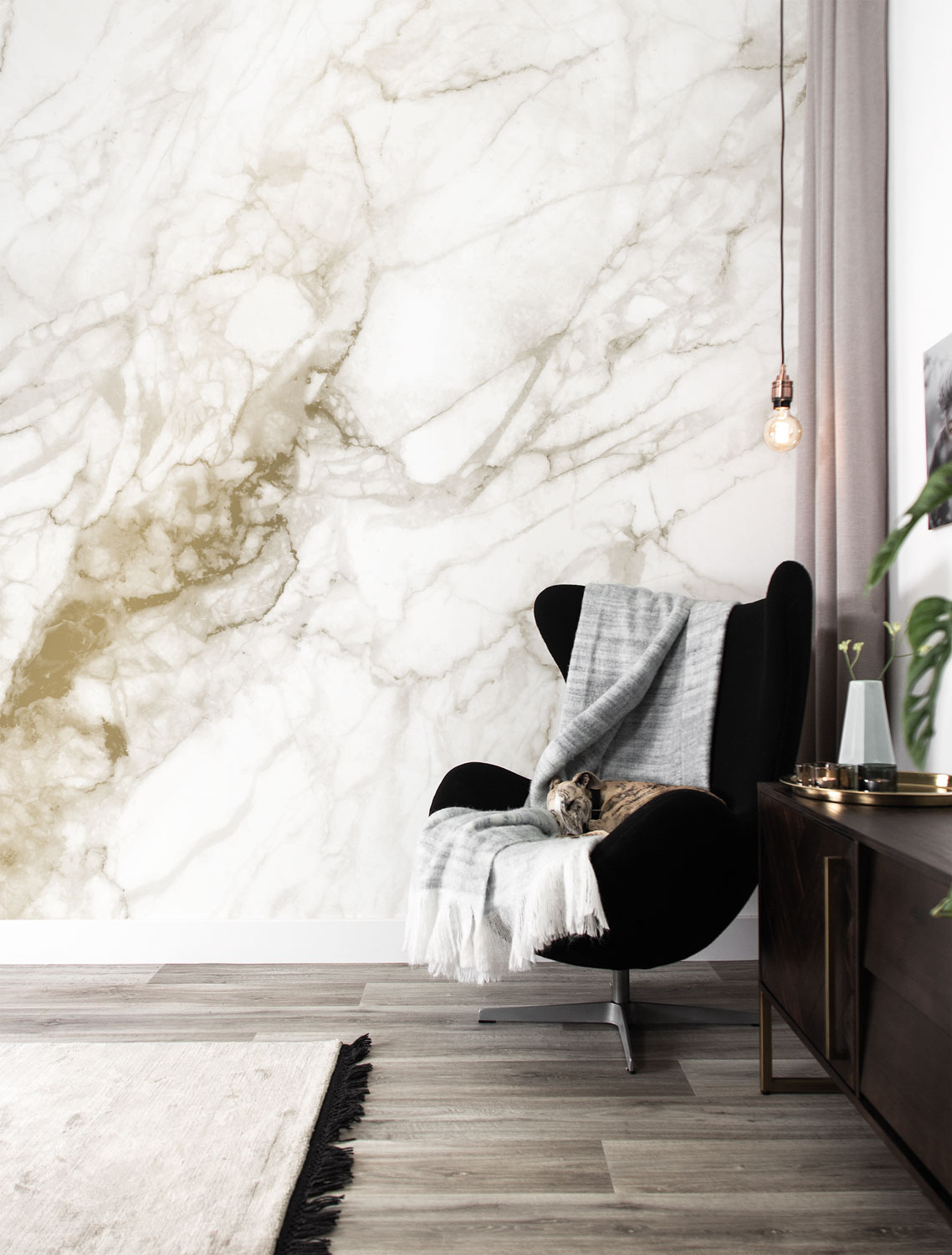 Wandbild Golden Marble Gold 7 - M
