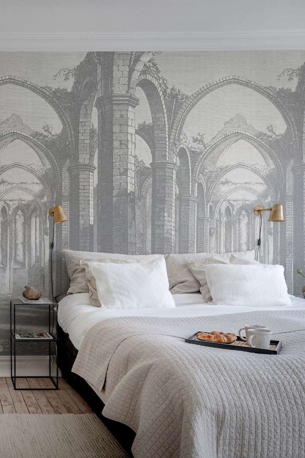 Wandbild Gothic Arches - Grey