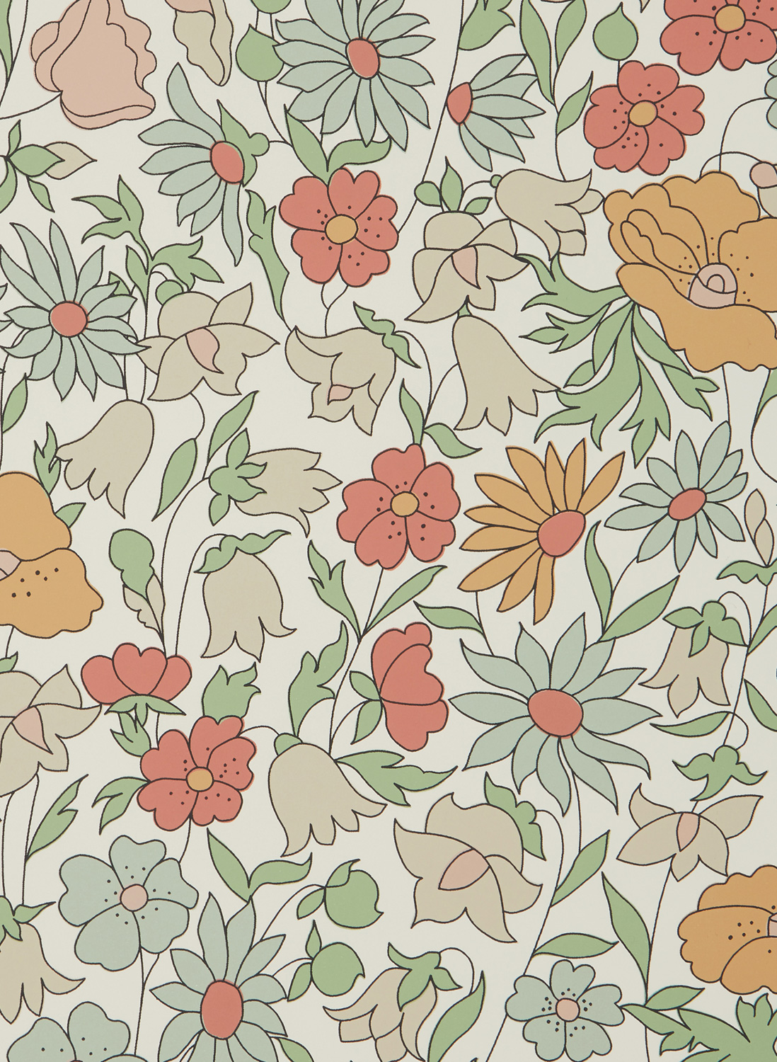 Tapete Poppy Meadowfield - Lichen