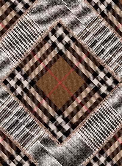Tapete Checkered Patchwork - Mid Brown