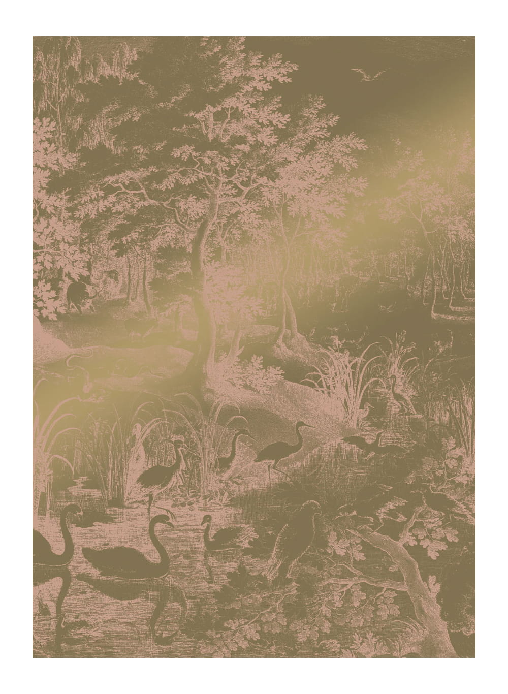 Wandbild Engraved Landscapes Gold 13 - M