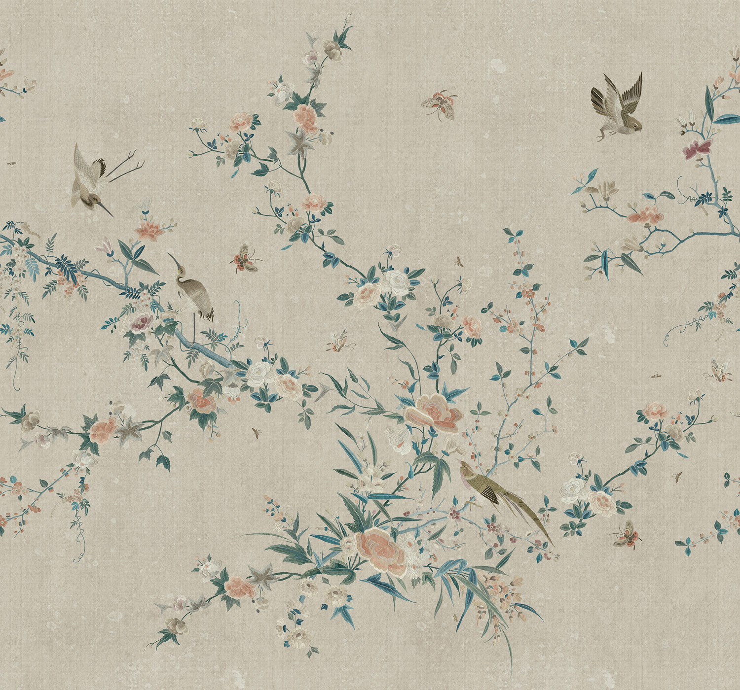 Wandbild Bloom - Grey