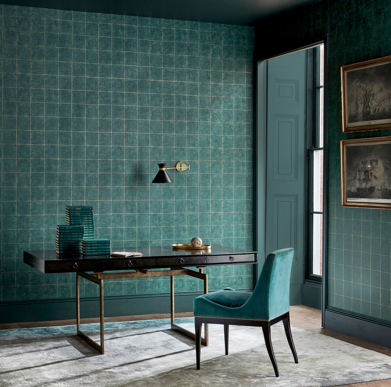 Tapete Piastrella - Huntsman Green