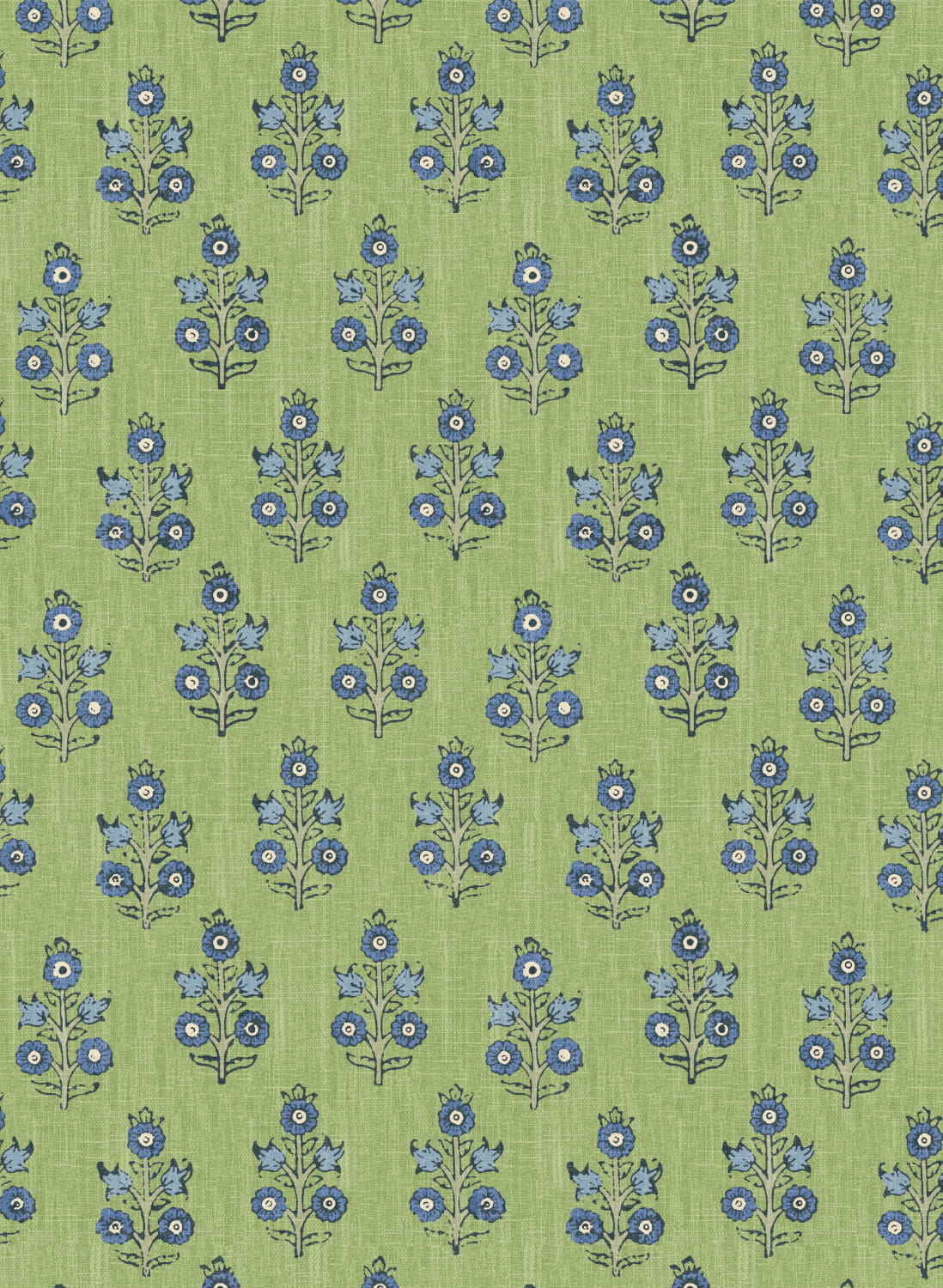 Tapete Poppy Sprig - Green/ Blue