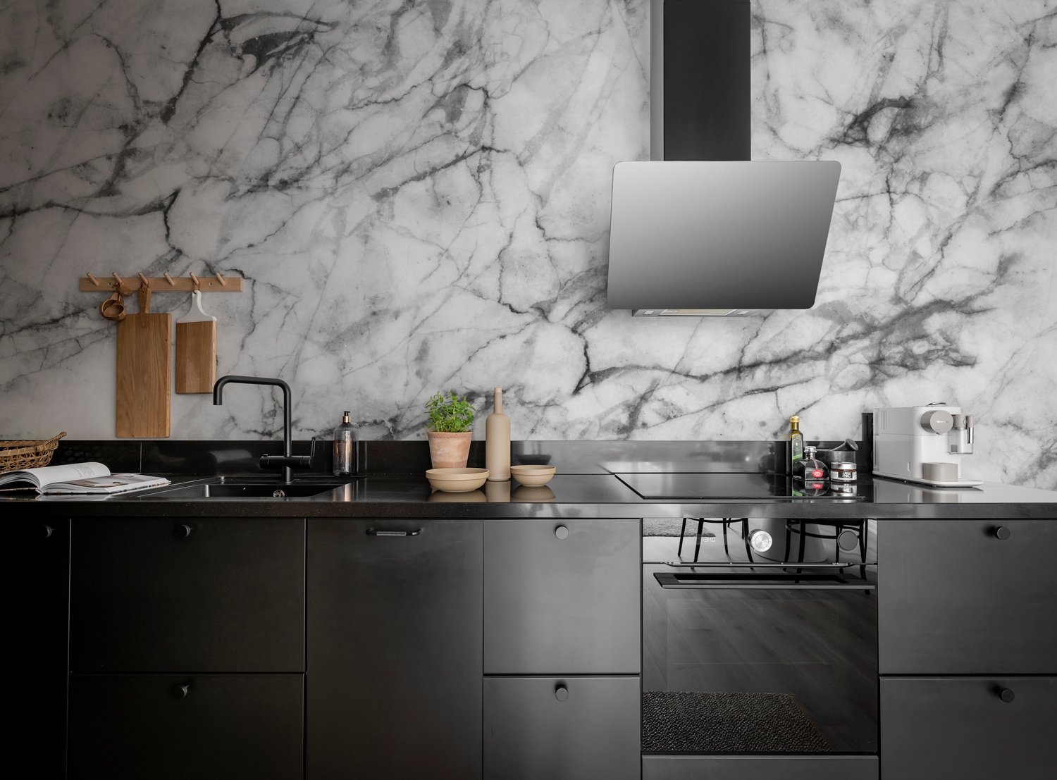 Wandbild Marble Art - Graphite