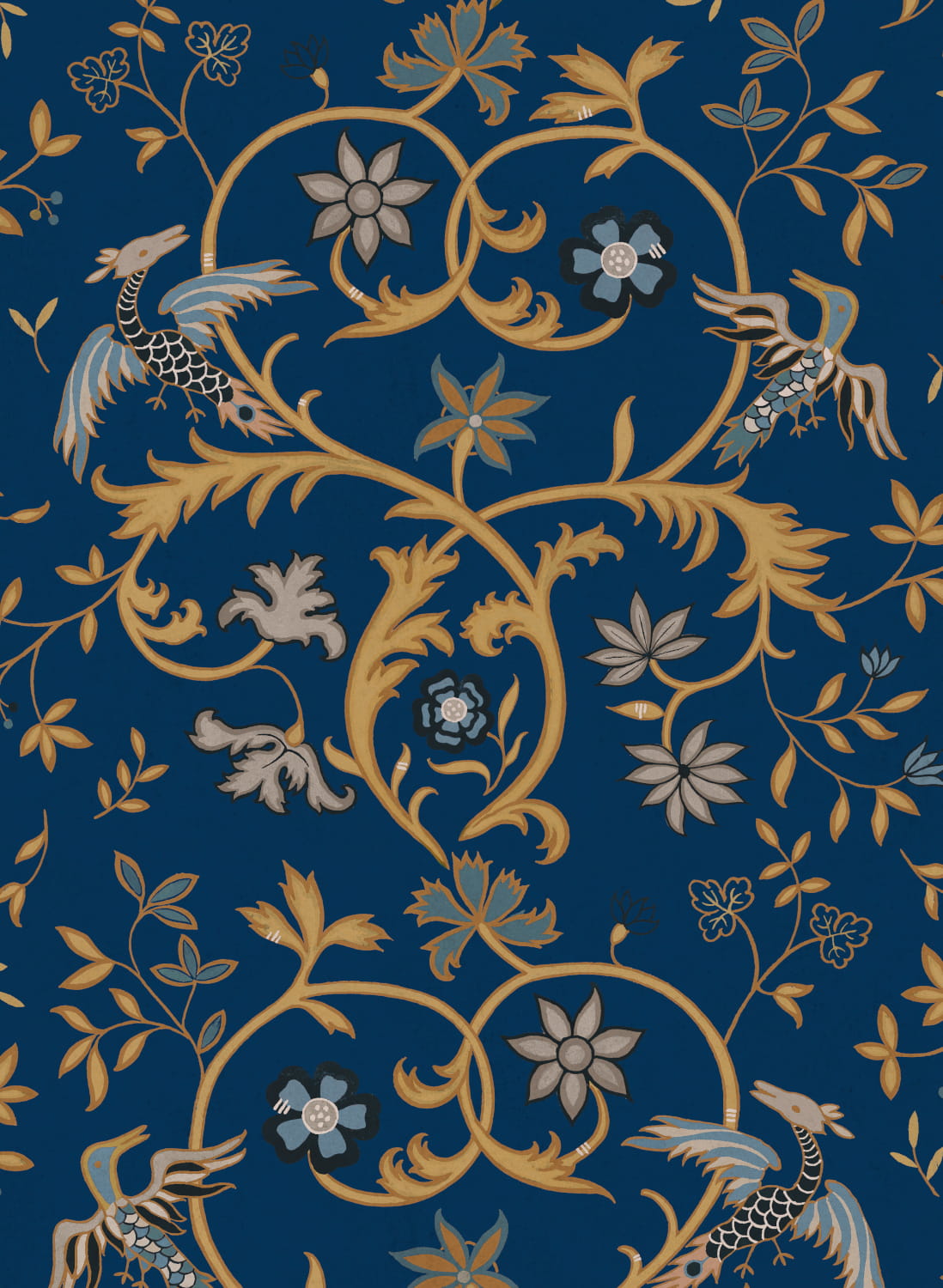 Tapete Antwerp Damask - Sapphire