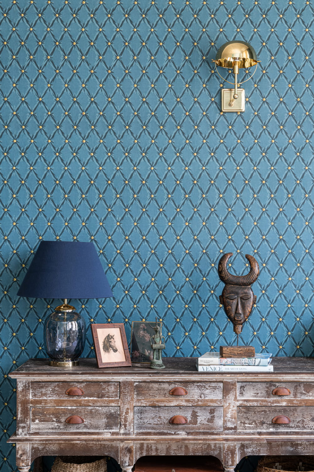 Tapete Tufted Panel - Blue/ Gold