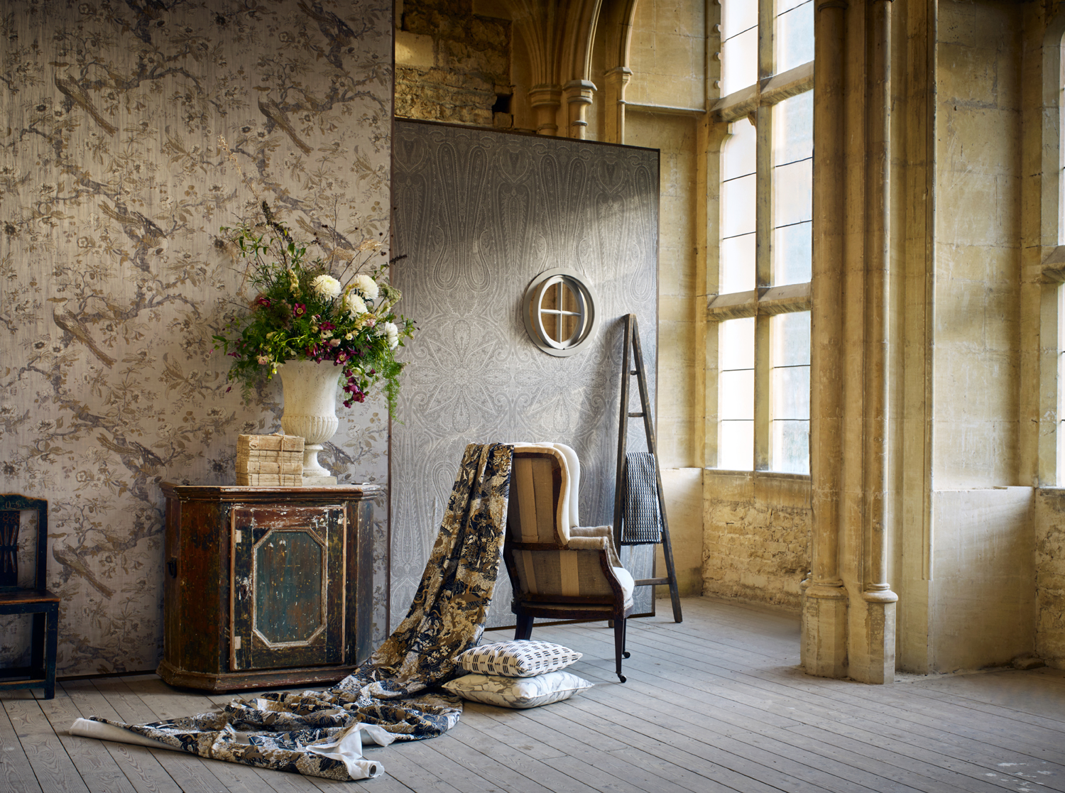 Tapete Chintz Lustre - Quartz Grey