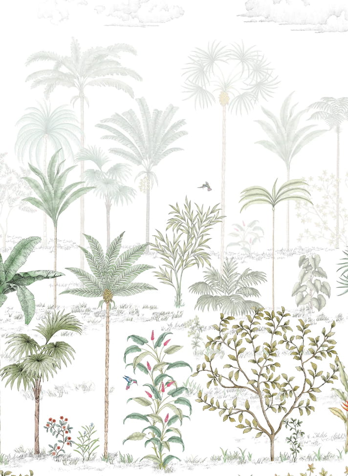 Papier peint Sur la route de Samarcande - Naturel Panel C