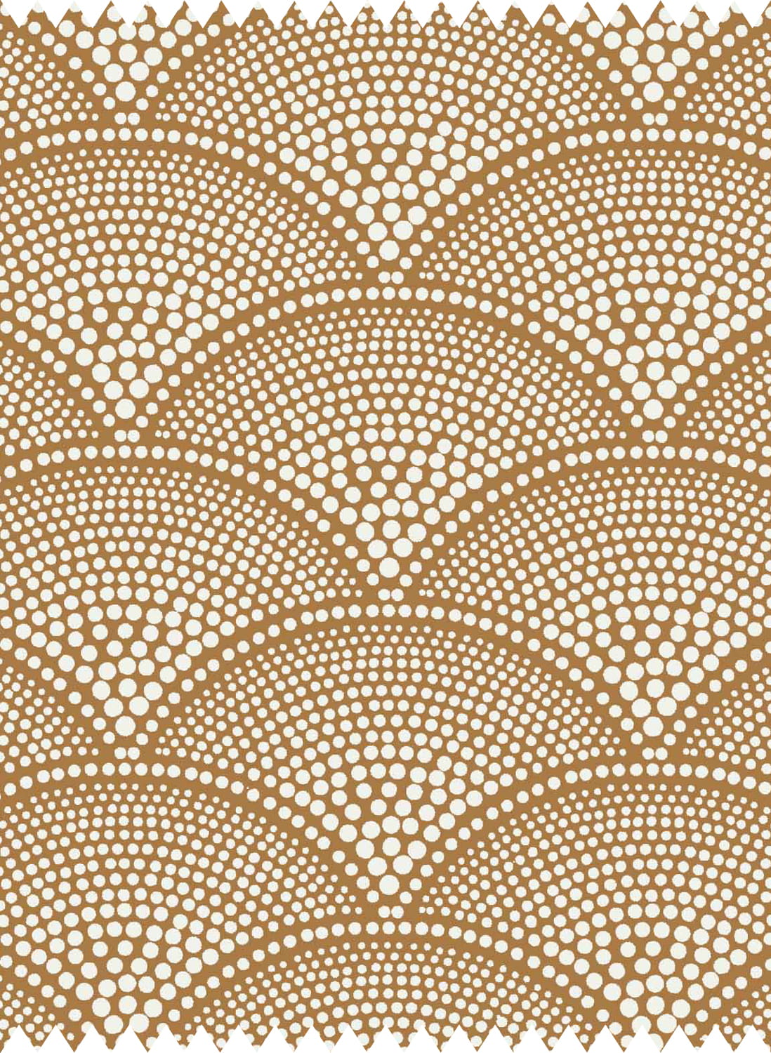 Stoff Feather Fan Jacquard - Cream on Ginger