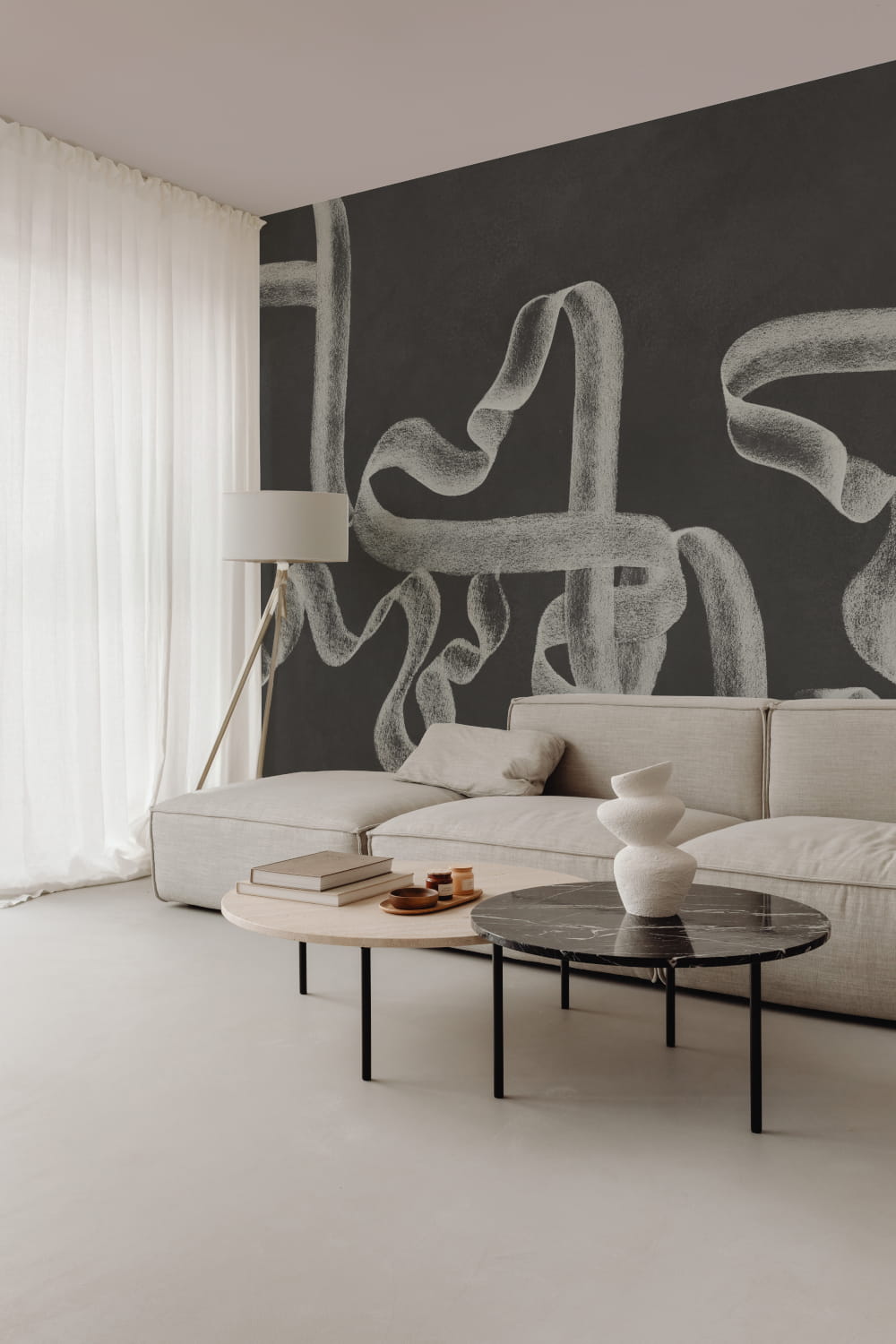Wandbild Ribbon - Ink
