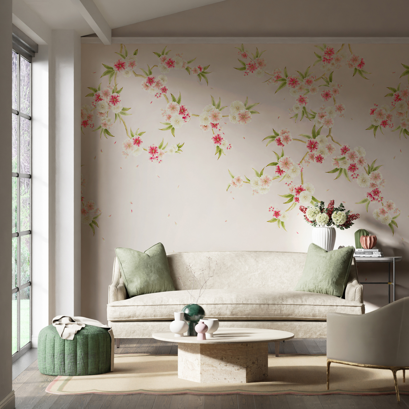 Wandbild Rosa - Blush Pearl/ Peony/ Meadow
