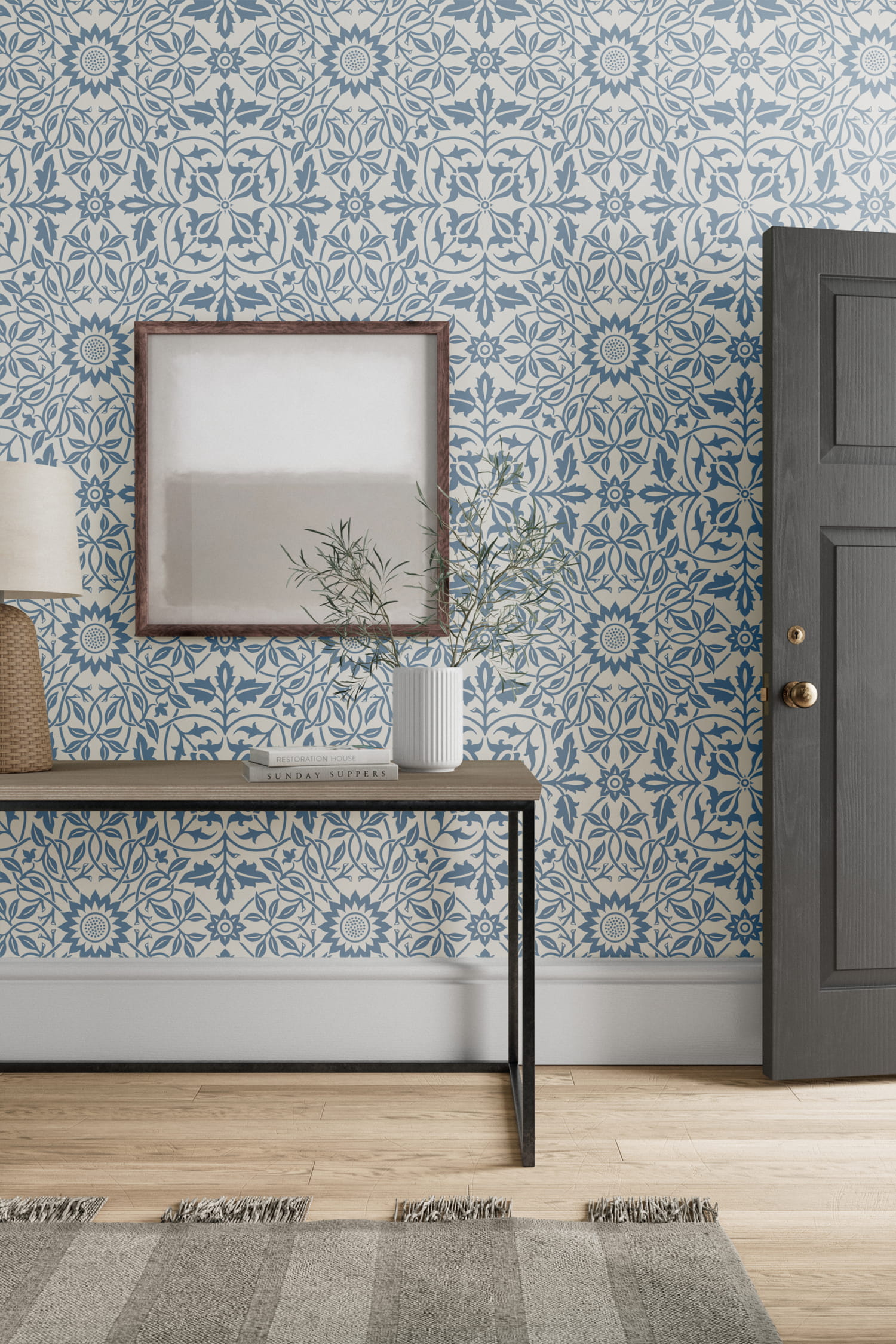 Tapete Simply St James Ceiling - China Blue