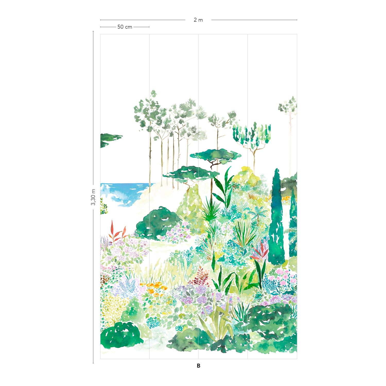 Wandbild Jardin de France - Original Panel B