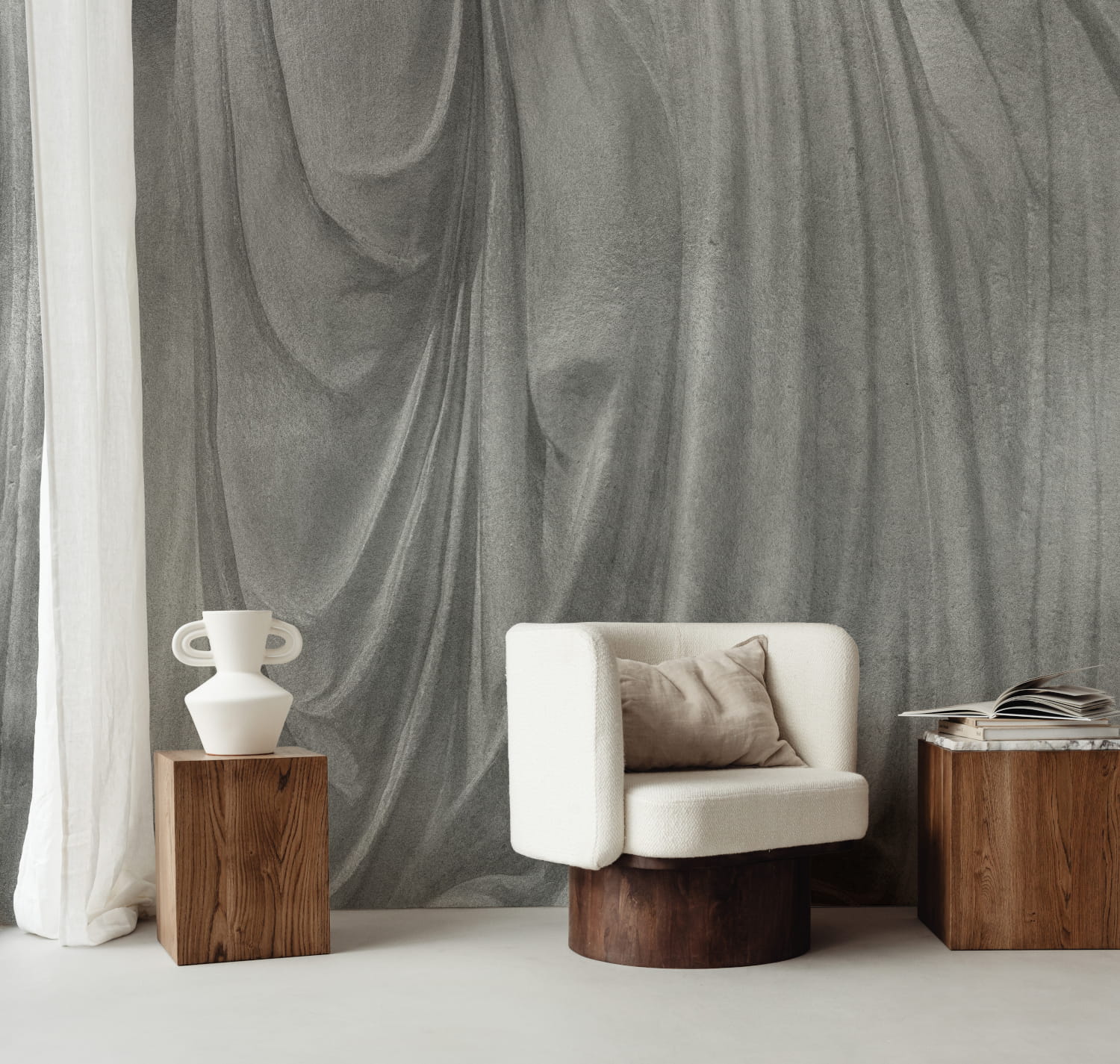 Wandbild Fold - Silver