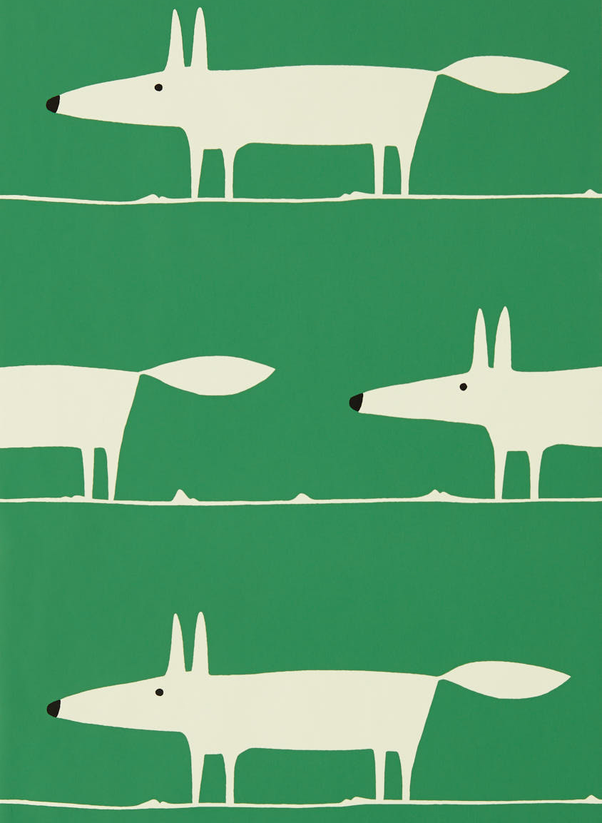 Tapete Mr Fox - Mint Leaf