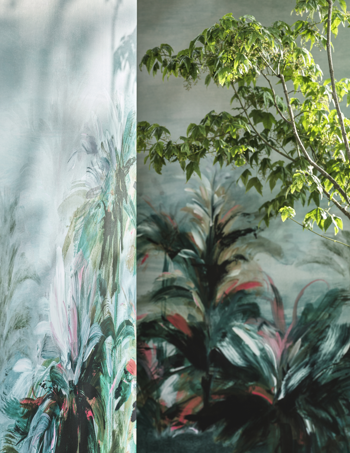 Tapete Alberi - Teal/ Fuchsia Banner