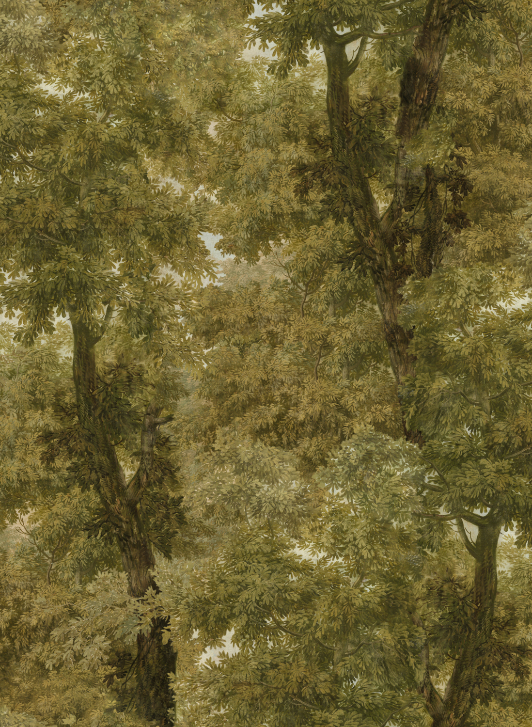 Tapete Branchy - Warm Green/ Taupe