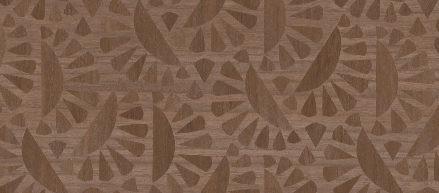 Tapete Woodblock Beetle Flora - Walnut