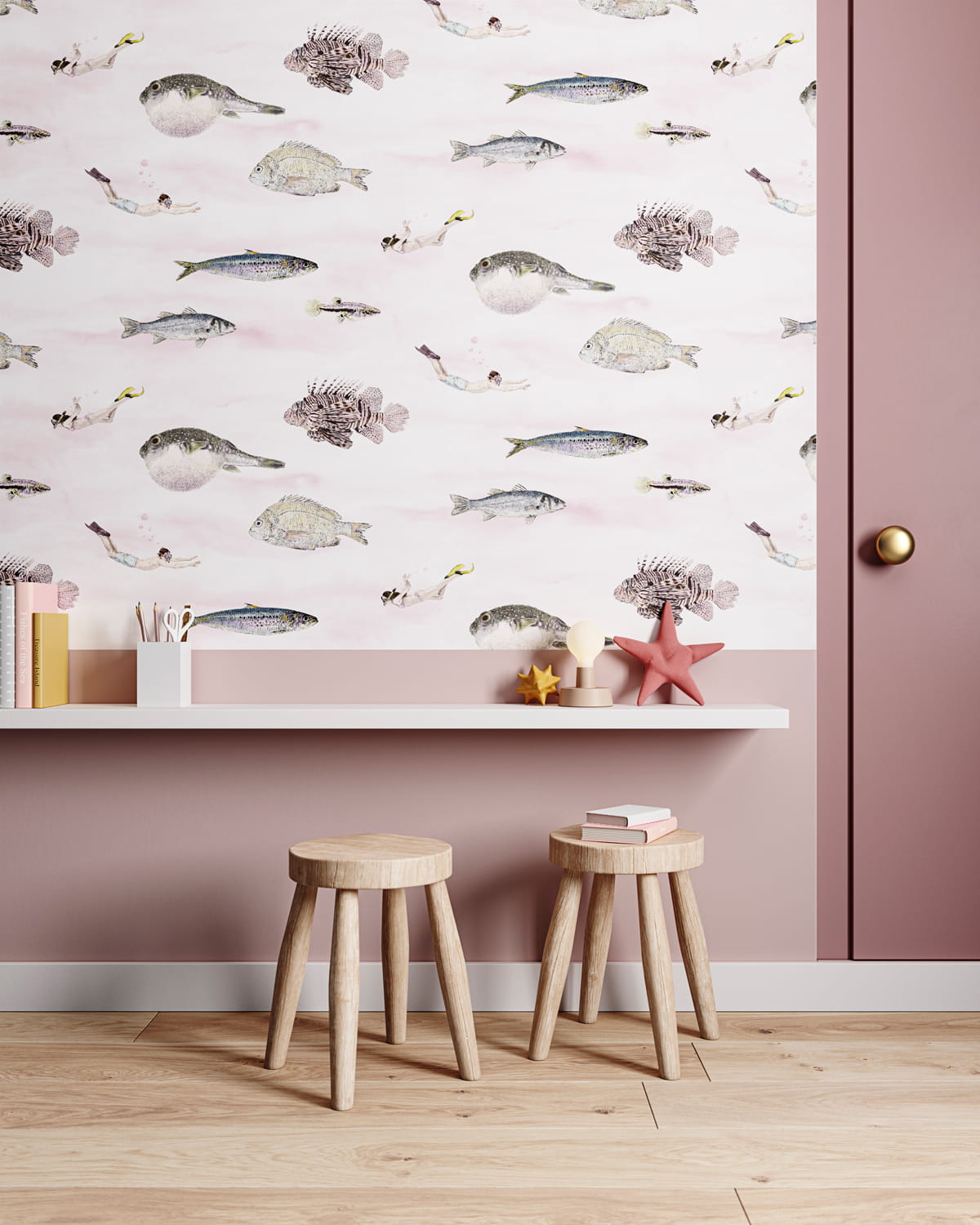Tapete Classic Fish - Pink