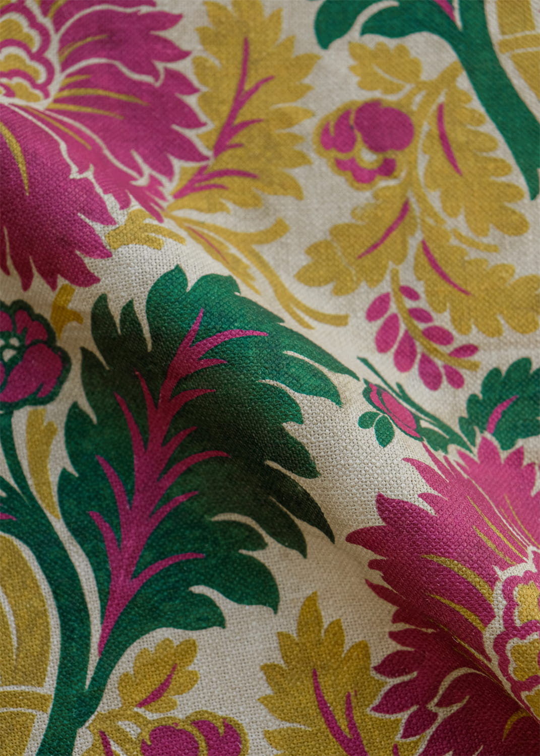 Stoff Chinese Damask - Fuchsia