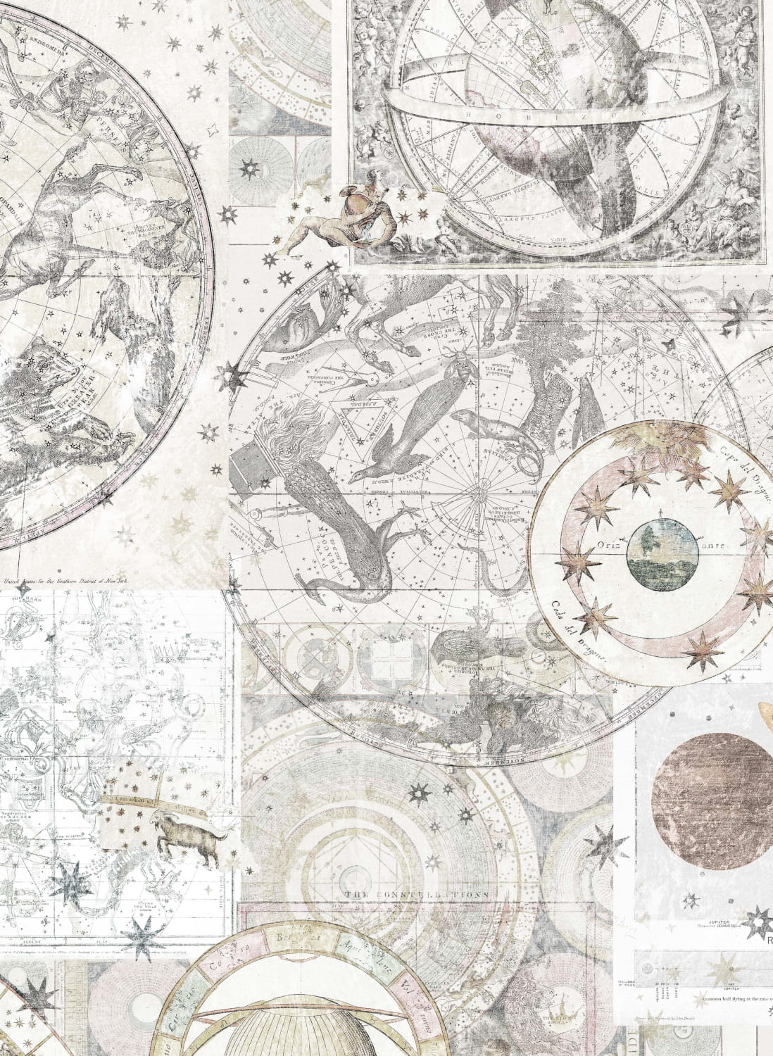 Mural Vintage Star Map - 9550W