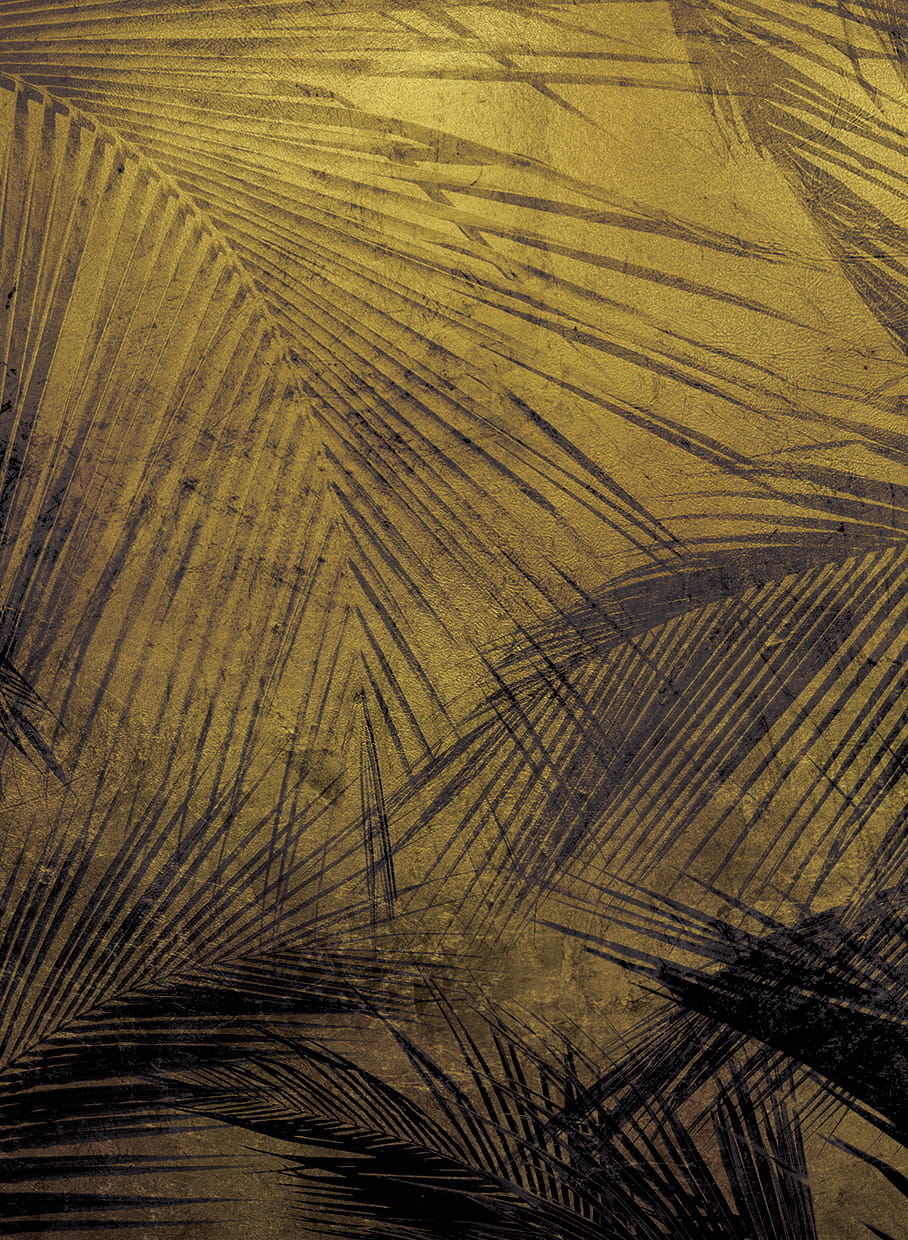 Wandbild Palms Metallics - Extra Gold