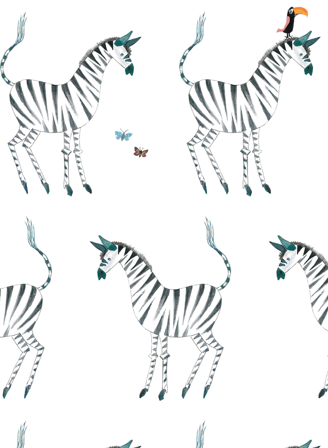 Tapete Zebra - White