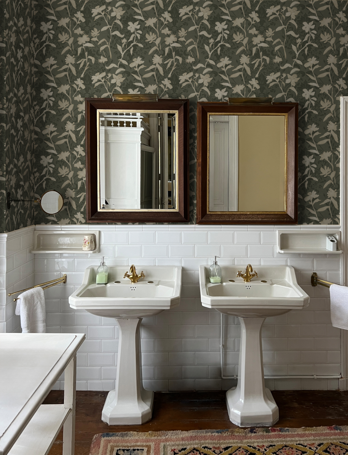 Tapete Blooming Damask - White
