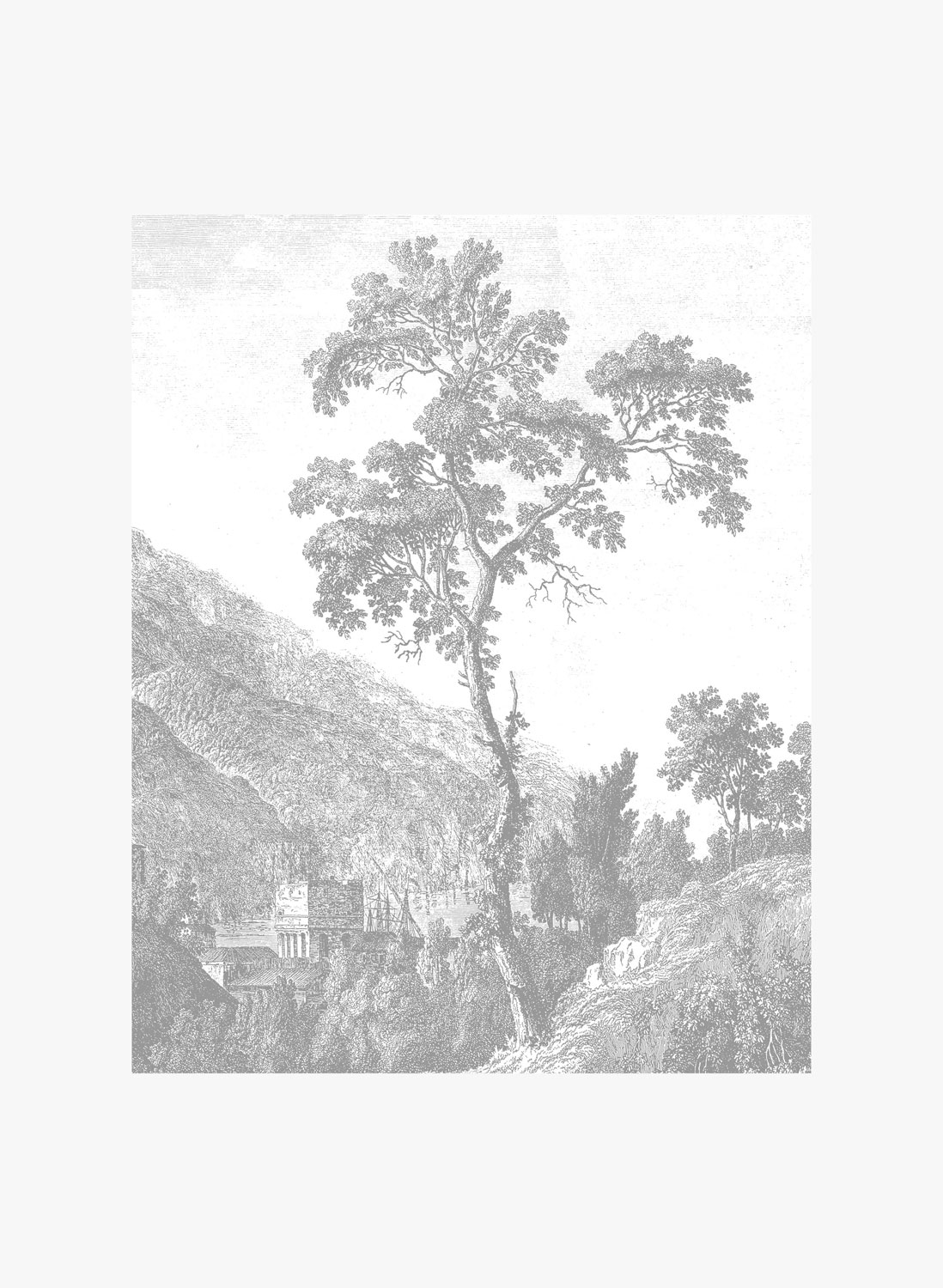 Carta da parati panoramica Engraved Landscapes 1 - XS